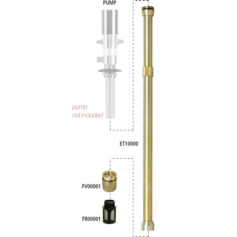 Lubeworks Oil Transfer Pump Extension Tube 30" inch Shaft 42mm / 1-5/8" Inch Diameter Heavy Duty Air Operated Pneumatic Oil Pumps for Motor, Synthetic Hydraulic, Gear Oil, Transmission, Anti-Freeze - Image 4